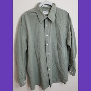 Van Heusen Sage Button Up Dress Shirt - 17 32/33